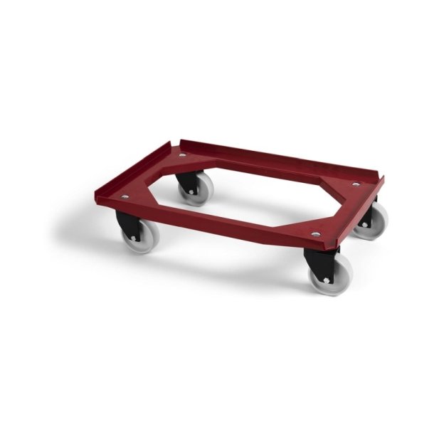 Kongamek kassevogn stl 200 kg - til 600x400mm kasser - Bordeaux