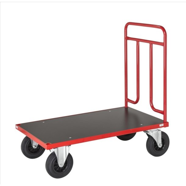 Kongamek platformvogn KM731-5B - 1200x700 - 500 kg - med bremse