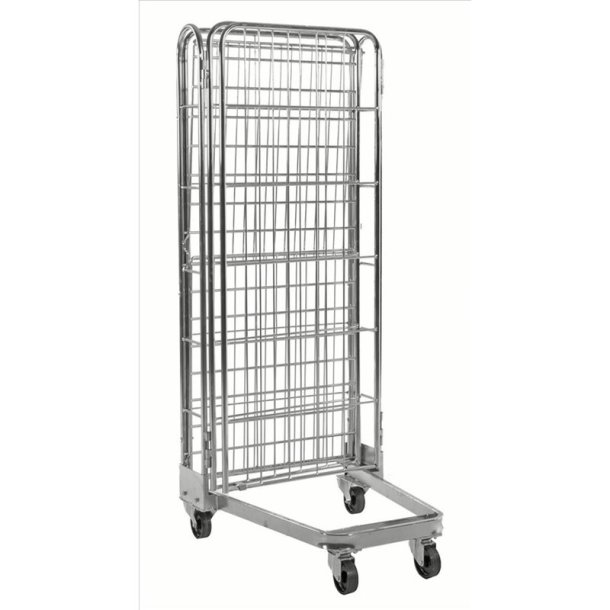 Kongamek rullecontainer - stl - 3 sider - 400kg - med Bremse