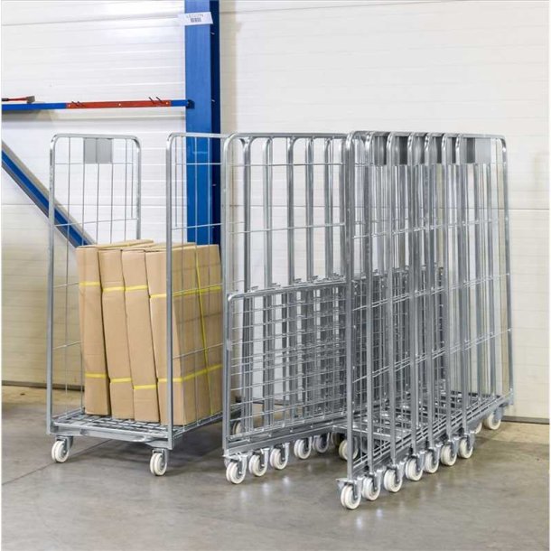 Kongamek rullecontainer - stl - 2 sider - 400kg