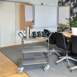 Kongamek serveringsvogn KM1620-AA - 3 hylder - Gr/Gr - med bremse