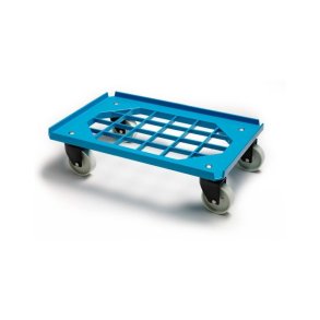 Kongamek kassevogn st�l 225 kg - til 600x400mm kasser - Bl�