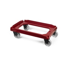 Kongamek kassevogn st�l 225 kg - til 600x400mm kasser - Bordeaux