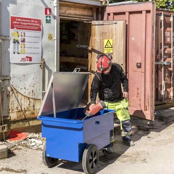 Kongamek Vrktjsvogn KM9199 - lasteevne 400kg - 290 Liter - bl - Pulverlakeret