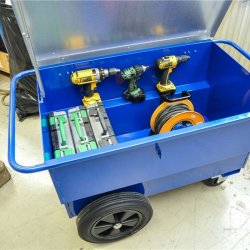 Kongamek Vrktjsvogn KM9199 - lasteevne 400kg - 290 Liter - bl - Pulverlakeret