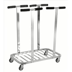 Kongamek affaldsstativ - 4 hjul til 2x125 Liters skke - Laster 75kg