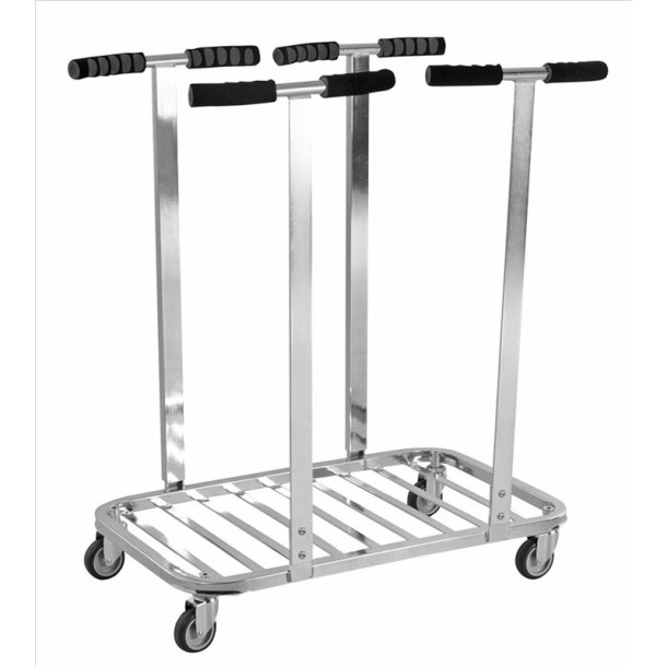 Kongamek affaldsstativ - 4 hjul til 2x125 Liters skke - Laster 75kg