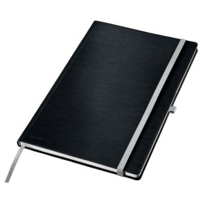 Leitz Style Notesbog A4 - linieret - hardcover sort - 80 ark - 100g