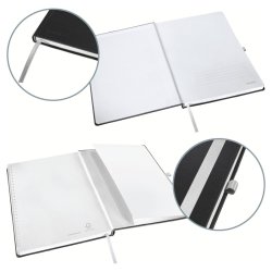 Leitz Style Notesbog A4 - kvadreret - hardcover sort - 80 ark - 100g