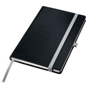 Leitz Style Notesbog A5 - kvadreret - hardcover sort - 80 ark - 100g