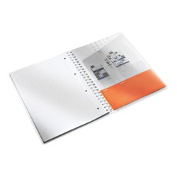 Leitz WOW Notesbog A4 - linieret - PP-omslag med hul - Isbl� - 80 ark
