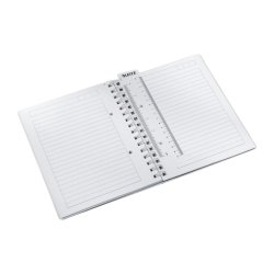 Leitz WOW Notesbog A5 - linieret - PP-omslag med hul - Isbl� - 80 ark