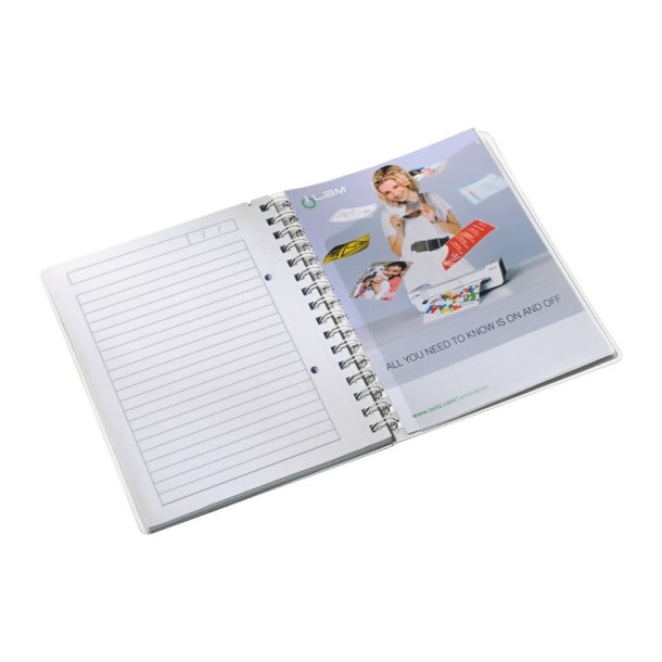 Leitz WOW Notesbog A5 - linieret - PP-omslag med hul - Isbl� - 80 ark