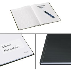 Leitz Solid Notesbog A4 - kvadreret - lamineret hardcover sort - 80 ark - 80g