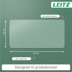 Leitz Skriveunderlag - transparent - mat - 36x70 cm