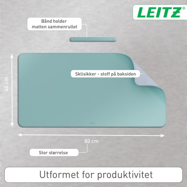 Leitz Skriveunderlag - Large - 80x40 - mint