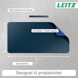Leitz Skriveunderlag - Large - 80x40 - m�rkebl�