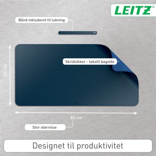 Leitz Skriveunderlag - Large - 80x40 - m�rkebl�