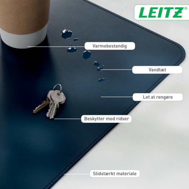 Leitz Skriveunderlag - Large - 80x40 - m�rkebl�