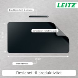 Leitz Skriveunderlag - Large - 80x40 - sort