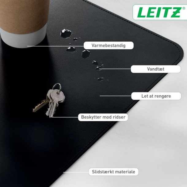 Leitz Skriveunderlag - Large - 80x40 - sort