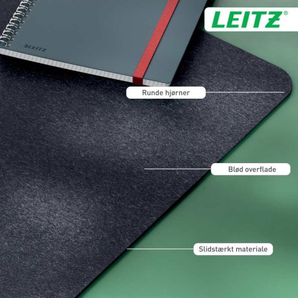 Leitz Skriveunderlag - Large filt - 36x70 - gr�