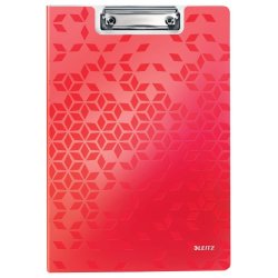 Leitz Clipboard A4 med forside  WOW r�d til 80 ark