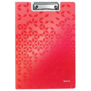 Leitz Clipboard A4 med forside  WOW r�d til 80 ark