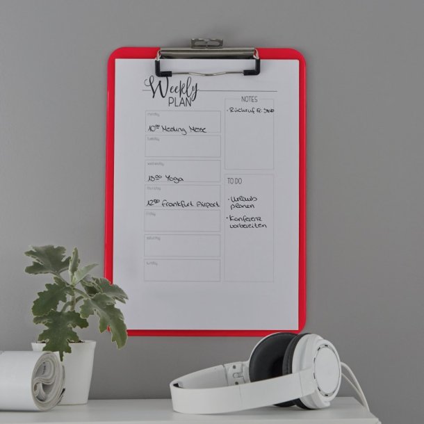 Leitz Clipboard A4 uden forside  WOW r�d til 75 ark