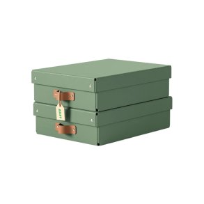 Leitz Opbevaringskasse Puro Medium Lav - S�t med 2 stk. Gr�n