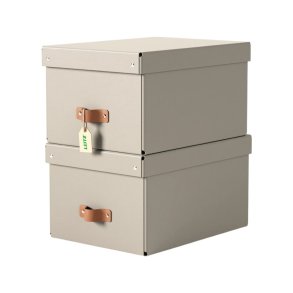 Leitz Opbevaringskasse Puro Medium - S�t med 2 stk. Beige