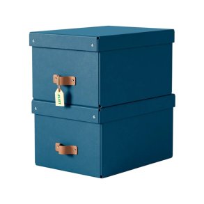 Leitz Opbevaringskasse Puro Medium - S�t med 2 stk. M�rkebl�