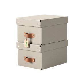 Leitz Opbevaringskasse Puro Small - S�t med 2 stk. Beige