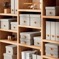 Leitz Opbevaringskasse Puro Medium - S�t med 2 stk. Beige