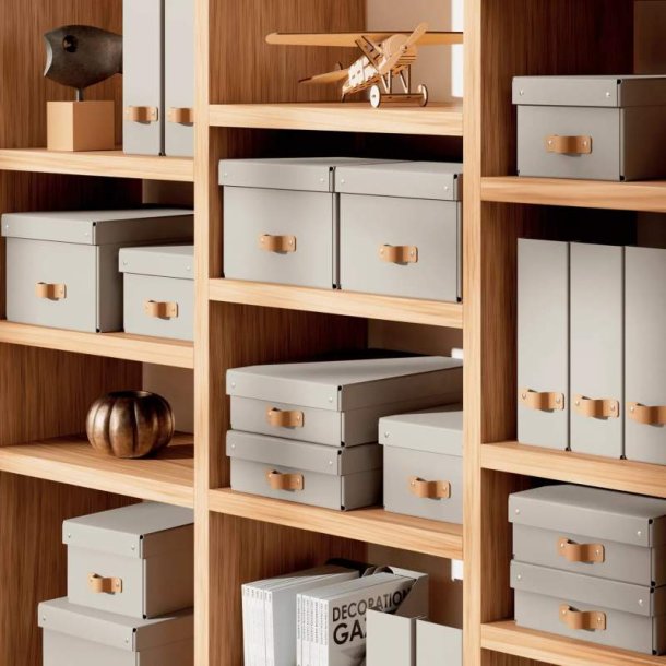 Leitz Opbevaringskasse Puro Medium - S�t med 2 stk. Beige