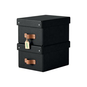 Leitz Opbevaringskasse Puro Small - S�t med 2 stk. Sort