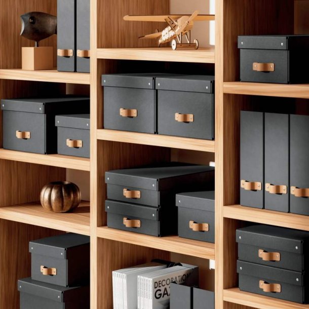 Leitz Opbevaringskasse Puro Medium - S�t med 2 stk. Sort