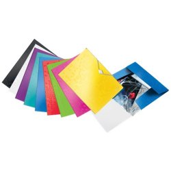 Leitz A4 3-klap mappe WOW - elastikmappe - PP - Rd
