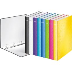 Leitz A4+ Ringbind - WOW Sort - 25mm, 4 D-ring - rygbredde 40mm