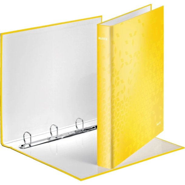 Leitz A4+ Ringbind - WOW Gul - 25mm, 4 D-ring - rygbredde 40mm