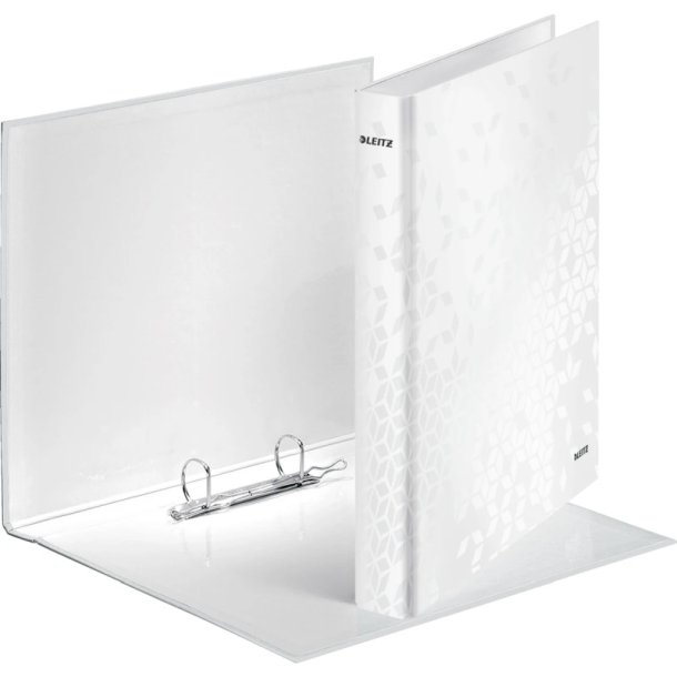 Leitz A4+ Ringbind - WOW hvid - 25mm, 2 D-ring - rygbredde 40mm