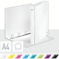 Leitz A4+ Ringbind - WOW Hvid - 25mm, 4 D-ring - rygbredde 40mm