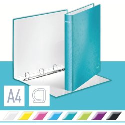 Leitz A4+ Ringbind - WOW Isbl - 25mm, 4 D-ring - rygbredde 40mm