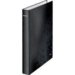 Leitz A4+ Ringbind - WOW Sort - 25mm, 4 D-ring - rygbredde 40mm