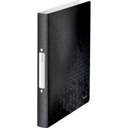 Leitz A4 Ringbind - WOW Sort - 25mm, 2 O-ring - rygbredde 32mm
