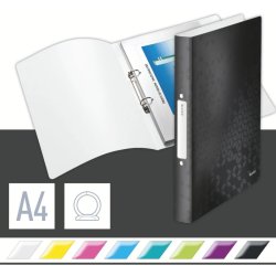 Leitz A4 Ringbind - WOW Sort - 25mm, 2 O-ring - rygbredde 32mm