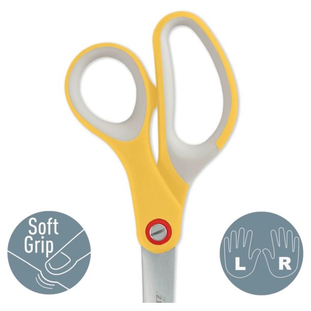 Leitz Cosy kontorsaks varm gul - Titanium saks p 20,5 cm