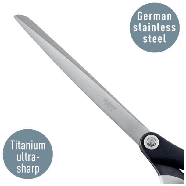 Leitz papirsaks og stofsaks - rustfri titanium saks p 20 cm