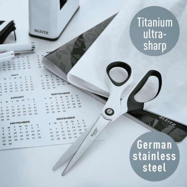 Leitz WOW kontorsaks hvid - titanium saks p 20,5 cm