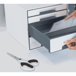 Leitz WOW kontorsaks hvid - titanium saks p 20,5 cm